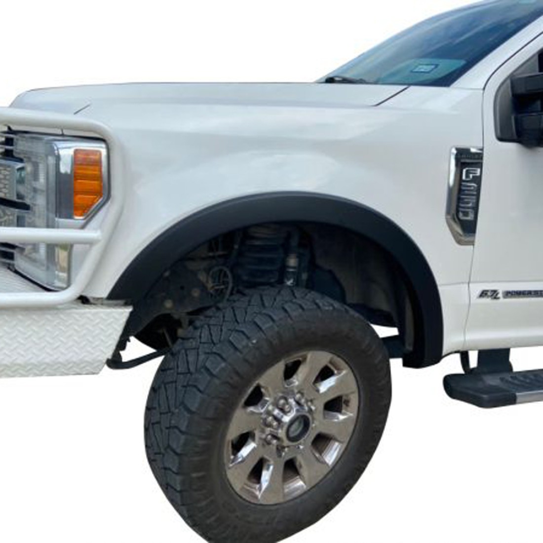 TSC Smooth Black Fender Flares – Set Of 4 – Ford F250/F350 Super Duty 2008–2010 – Unpainted ABS